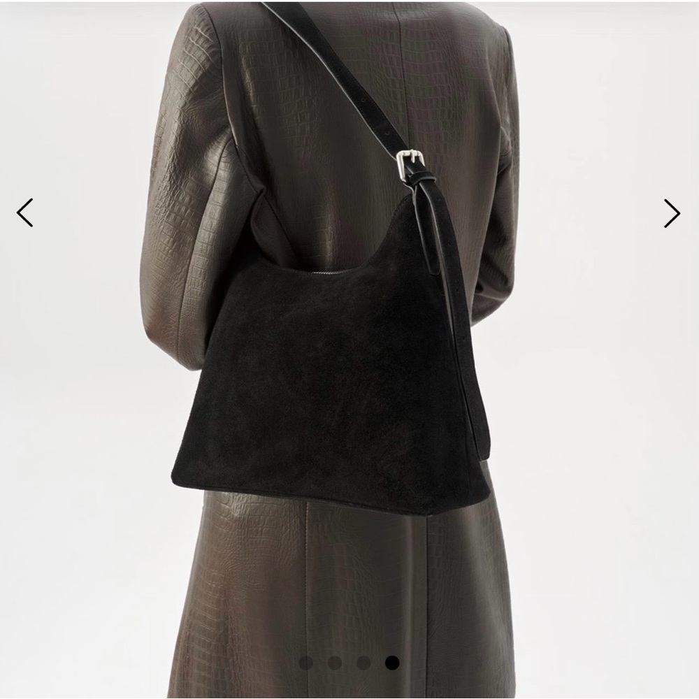 Vagabond Black Suede Shoulder Bag